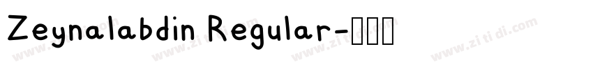 Zeynalabdin Regular字体转换